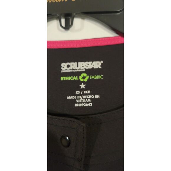 Scrubstar Scrub Jacket Womens Large Black Warm Up Pockets‎ / Size  XS - Picture 6 of 6